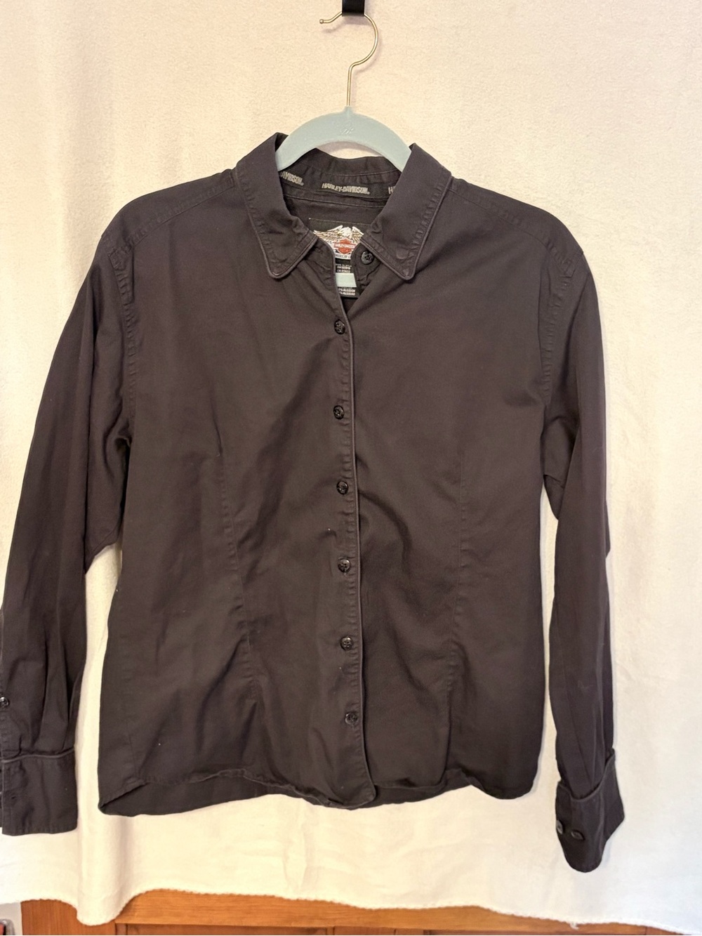 Harley-Davidson Black Long-Sleeve Casual Button-Down Shirt